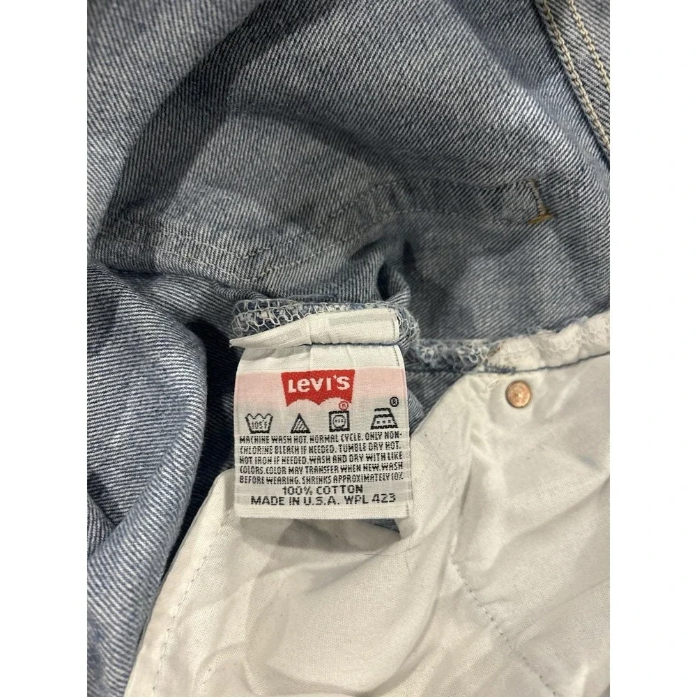 Dead Stock Levis 501xx Blue Denim Jeans Button Fly 38X34 USA Vintage
